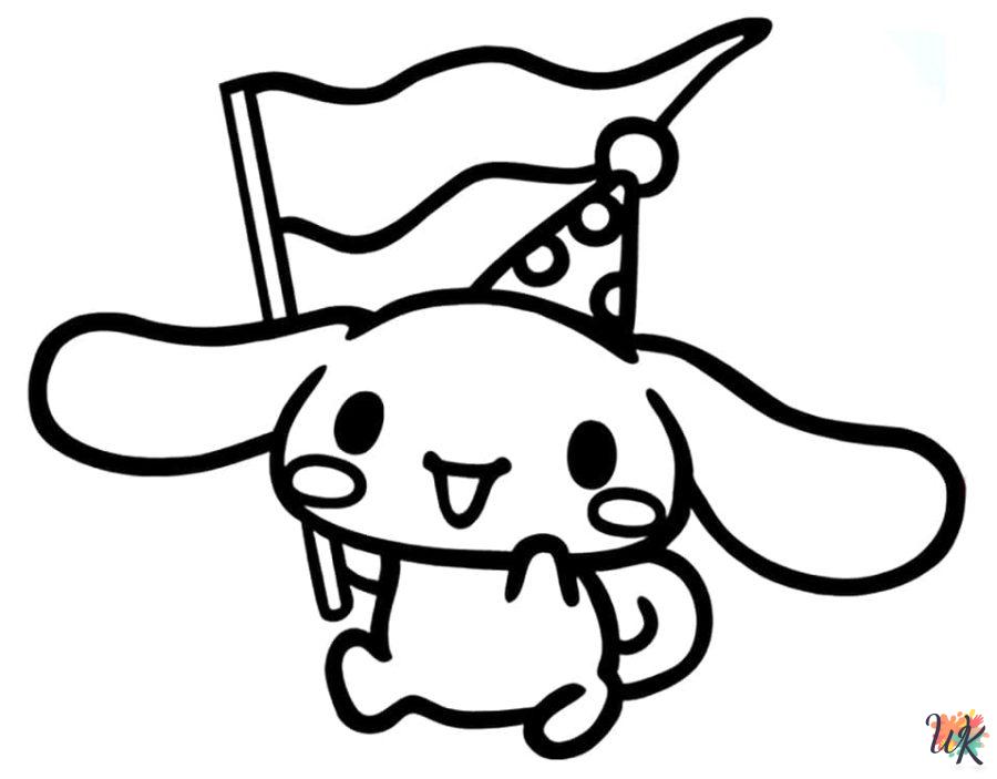 Cinnamoroll coloring pages for adults