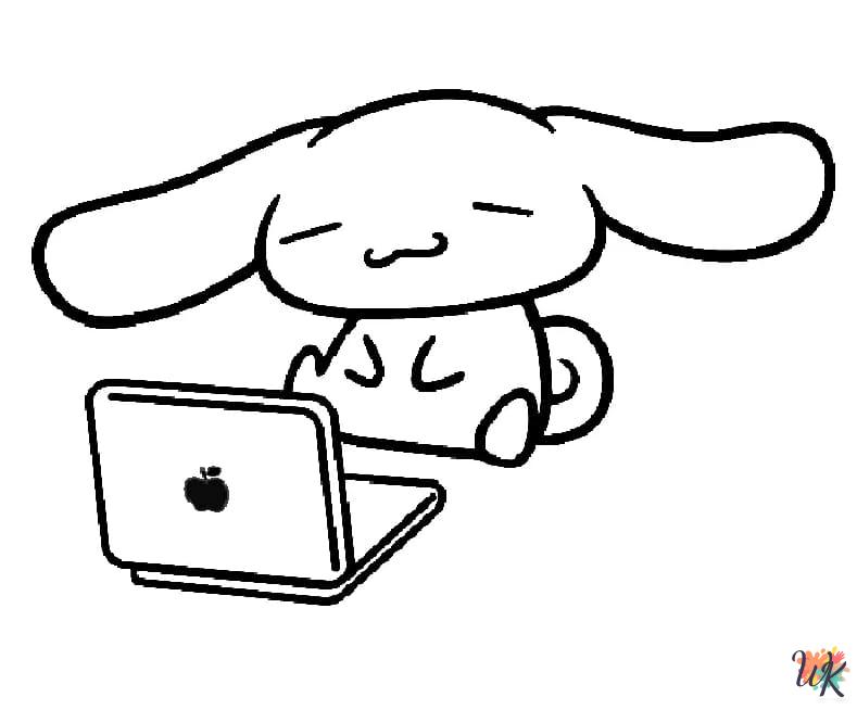 free Cinnamoroll coloring pages for adults