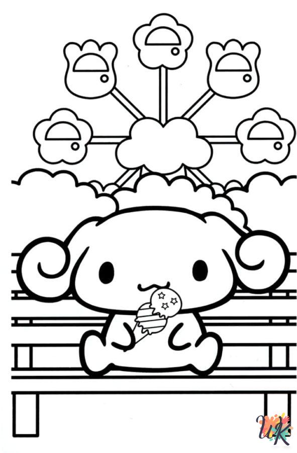 printable Cinnamoroll coloring pages for adults