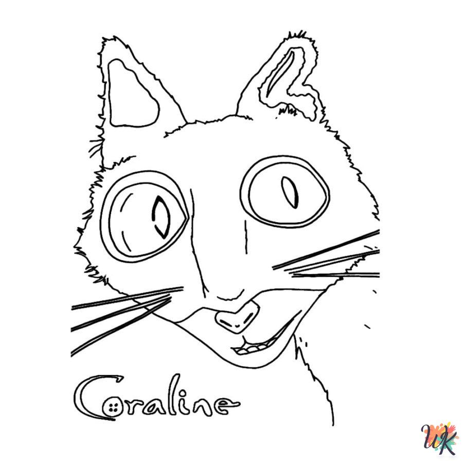 free printable Coraline coloring pages for adults
