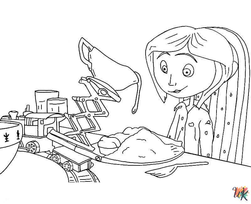 free adult Coraline coloring pages