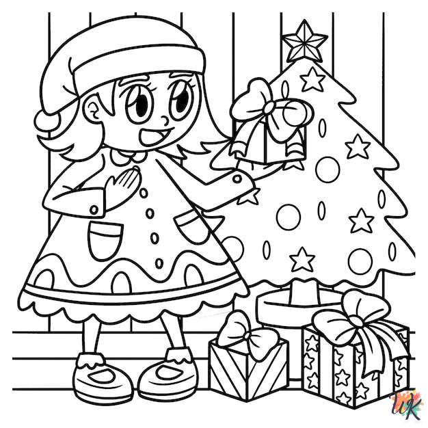 kids Dora Christmas coloring pages
