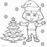 12 Dora Christmas Coloring Pages For Kids - ColoringPagesWK