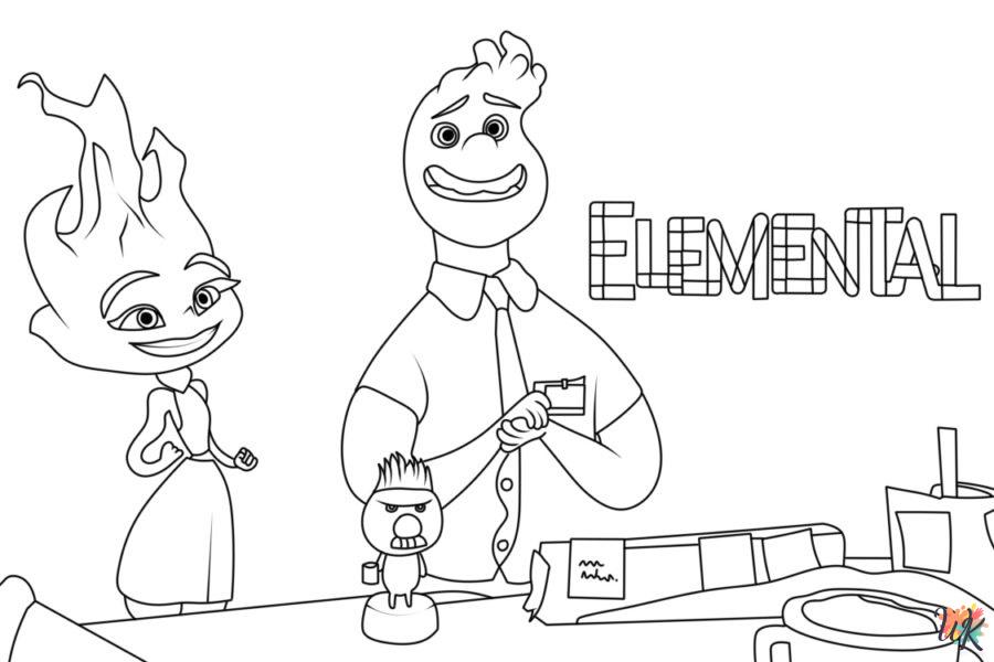 Elemental cards coloring pages