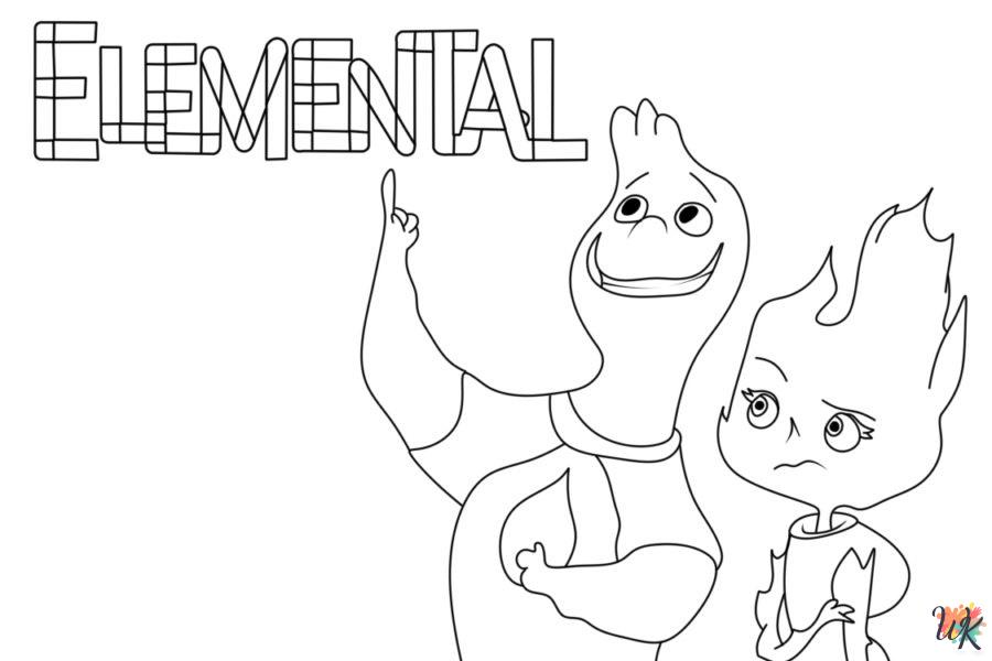 free full size printable Elemental coloring pages for adults pdf
