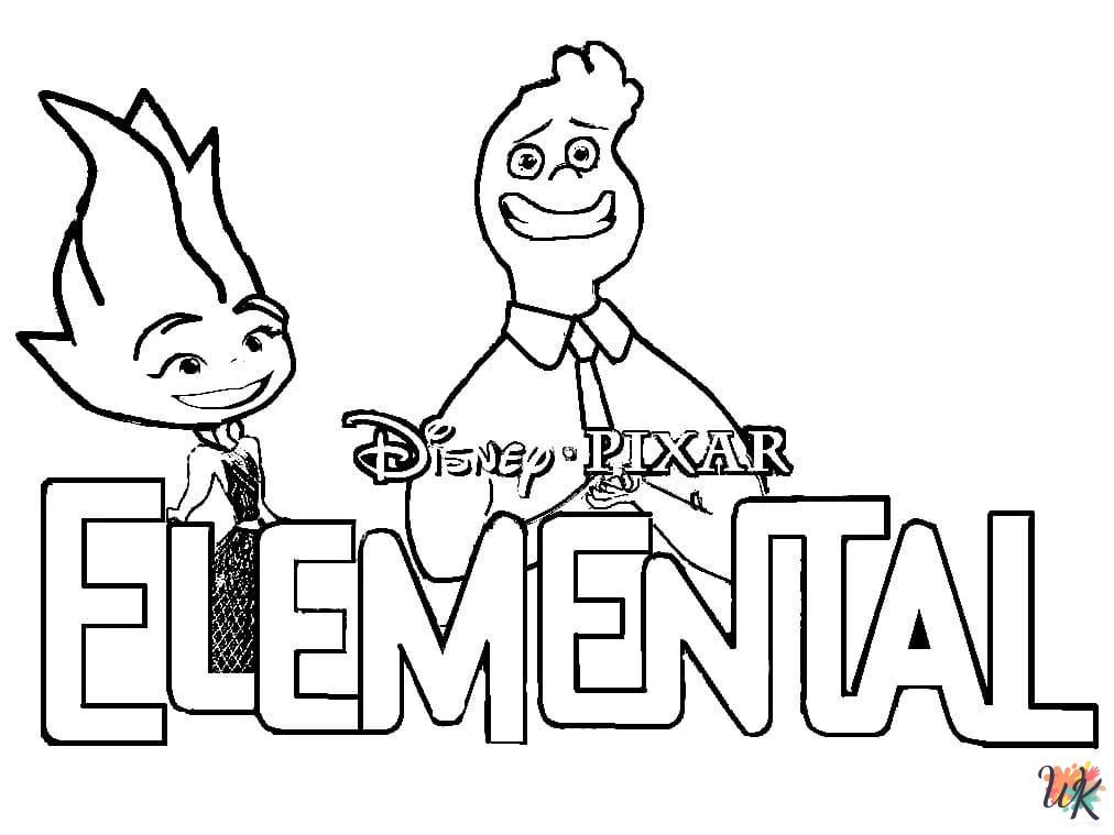coloring pages for kids Elemental