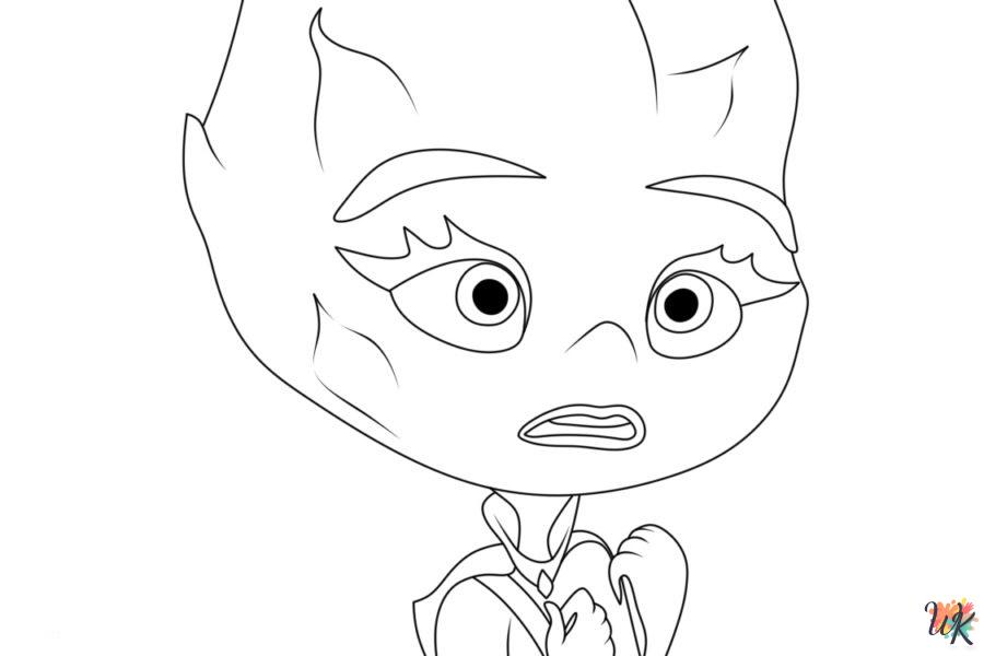 easy cute Elemental coloring pages