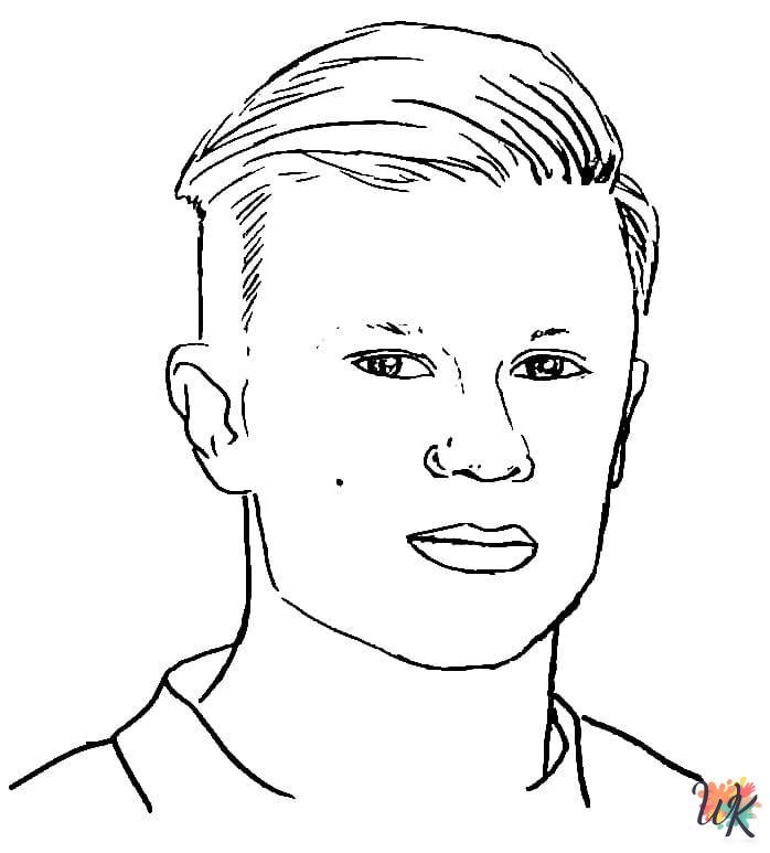 Erling Haaland coloring pages easy