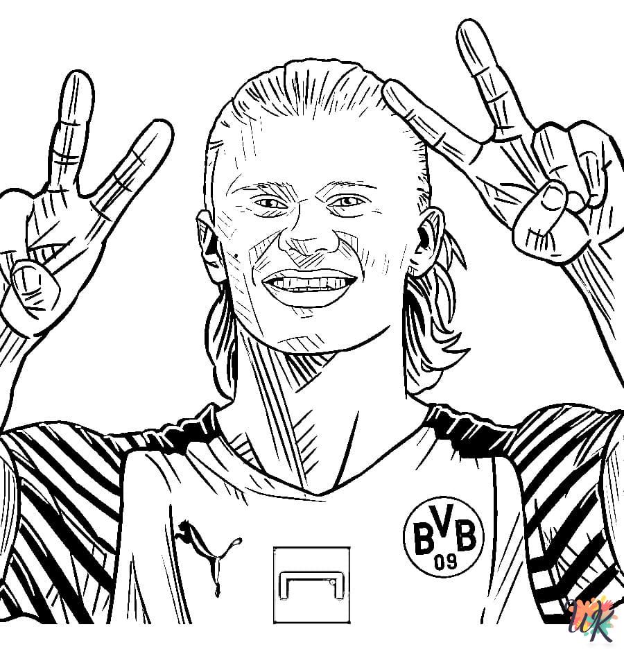 free Erling Haaland printable coloring pages