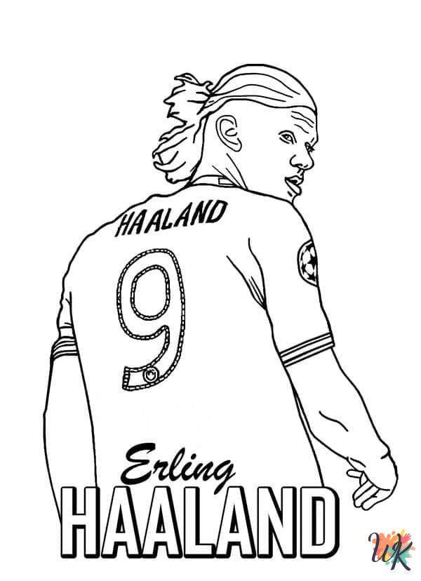 Erling Haaland coloring pages for kids