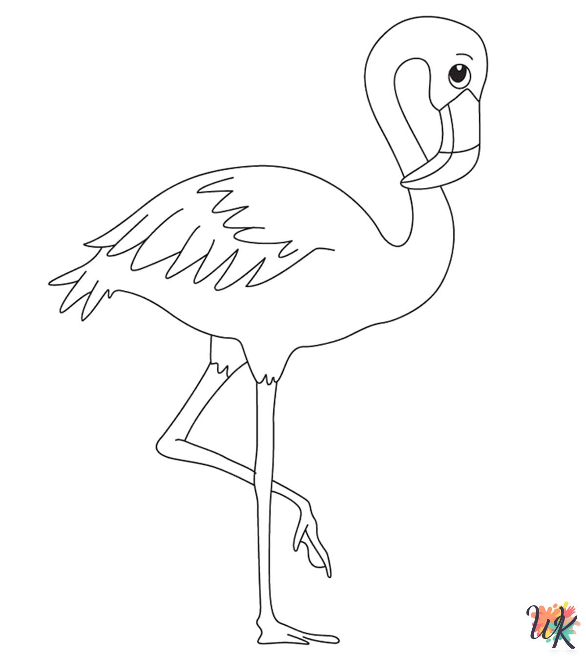 Flamingo coloring pages for preschoolers