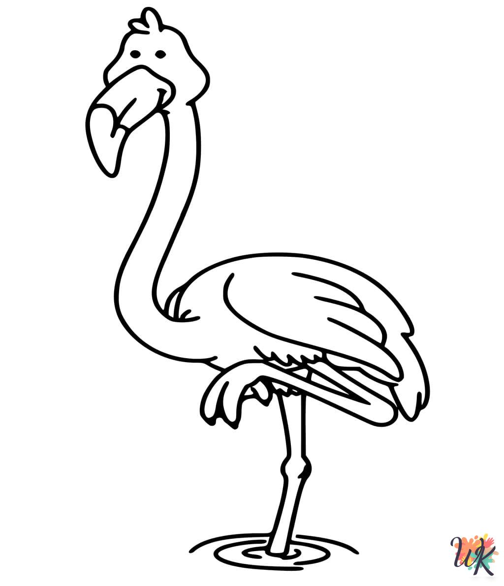 detailed Flamingo coloring pages