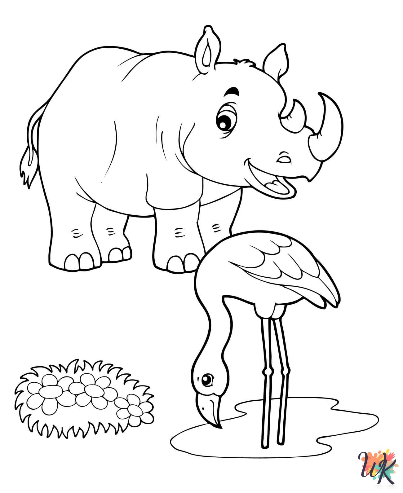 merry Flamingo coloring pages