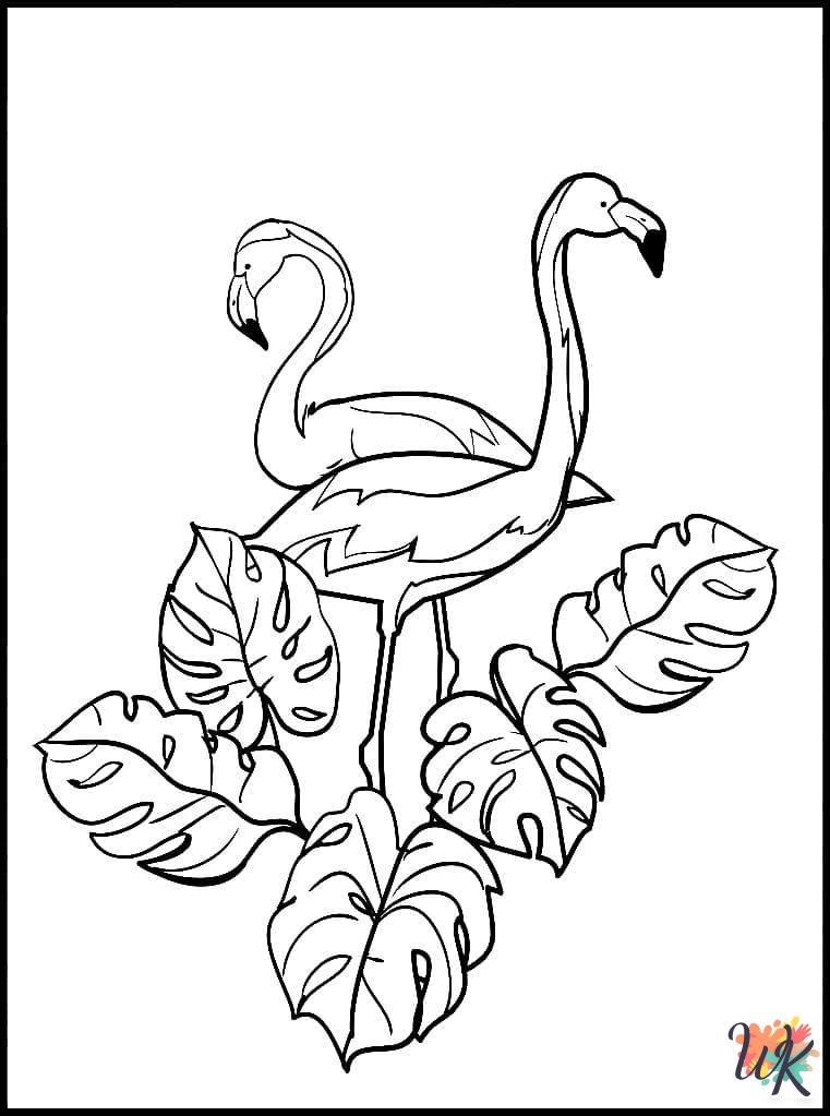Flamingo free coloring pages