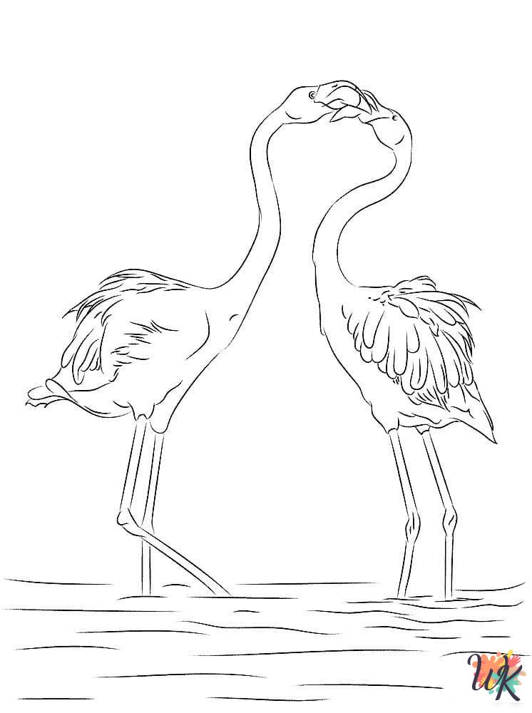 Flamingo coloring pages for preschoolers