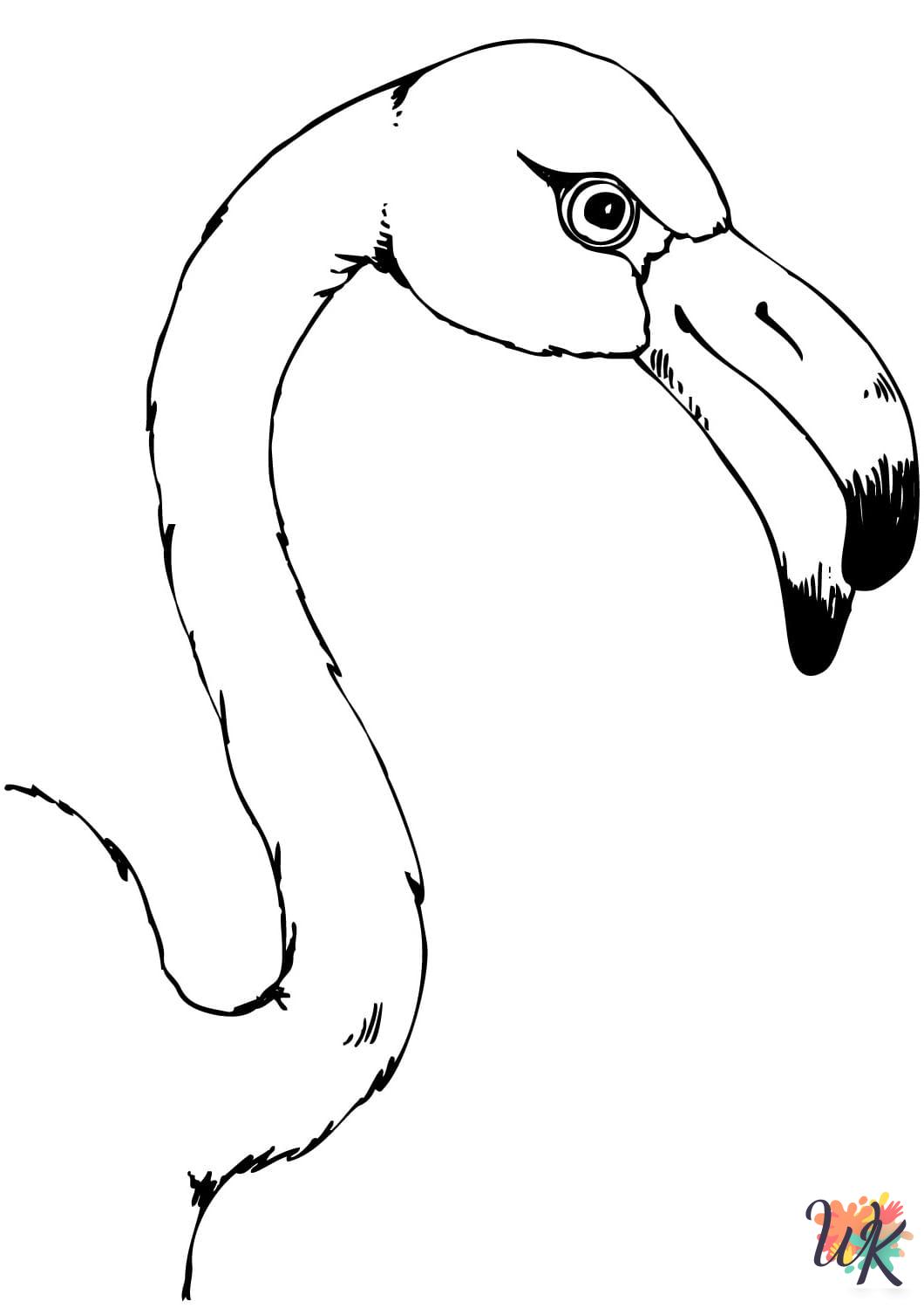 Flamingo coloring pages easy