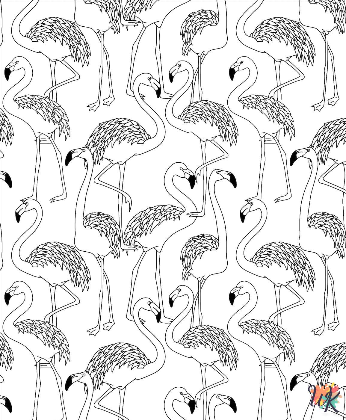 free adult Flamingo coloring pages