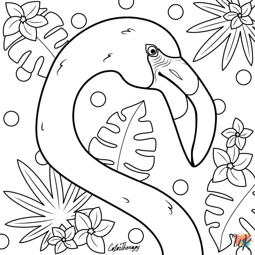 Flamingo adult coloring pages