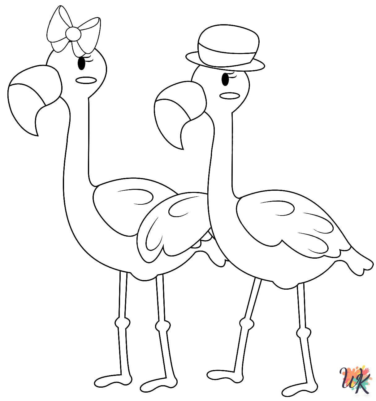 free printable Flamingo coloring pages
