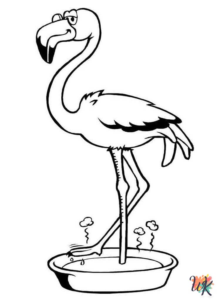 free Flamingo tree coloring pages