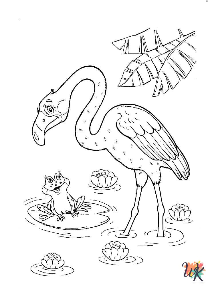free printable Flamingo coloring pages