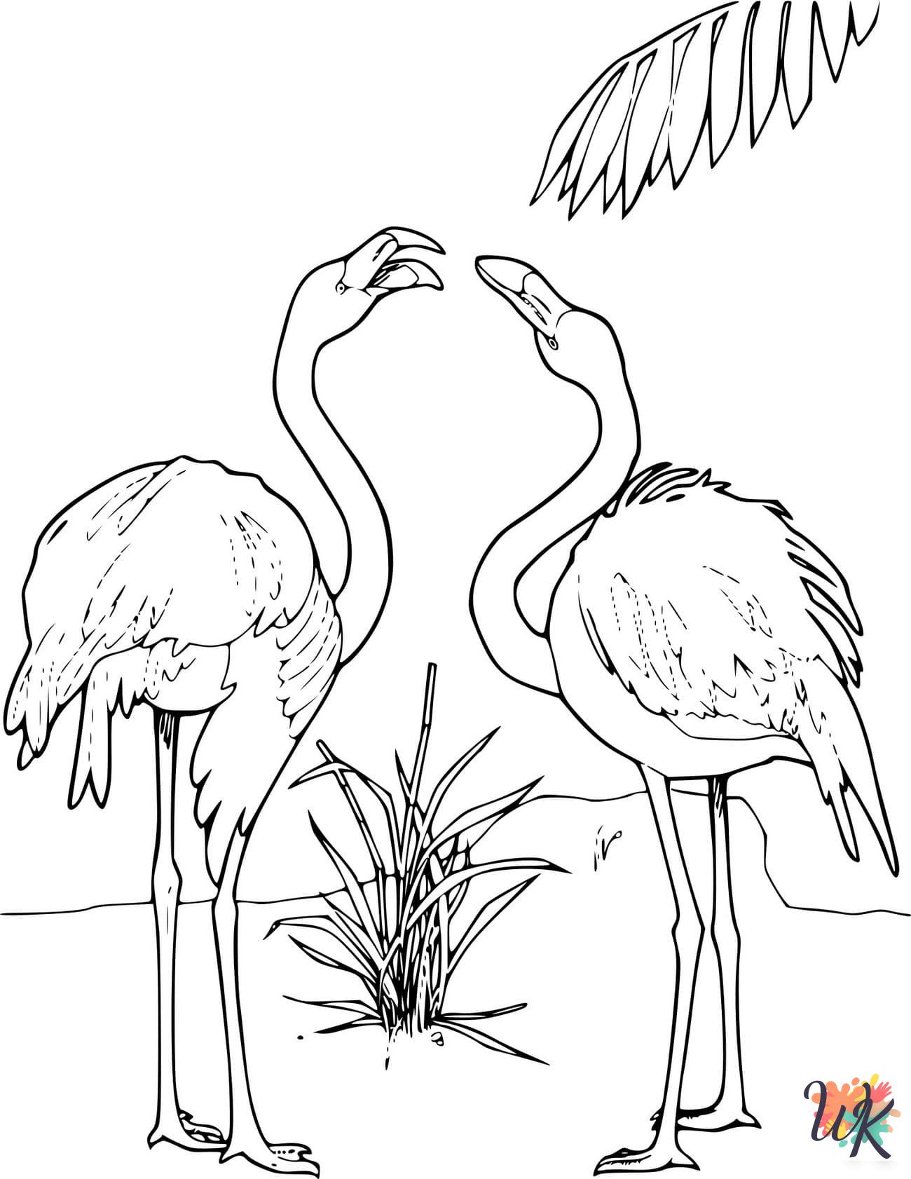 Flamingo ornaments coloring pages