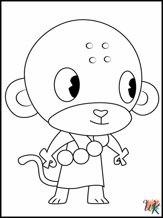 Happy Tree Friends coloring pages for adults