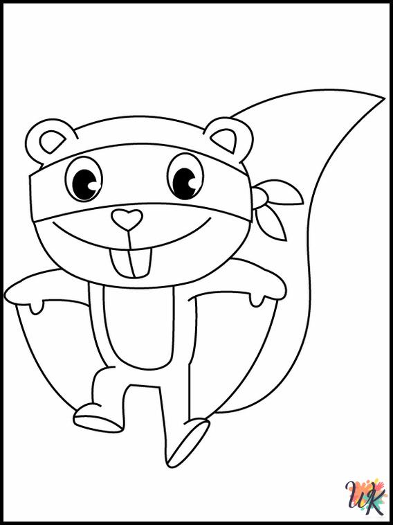 free Happy Tree Friends coloring pages printable