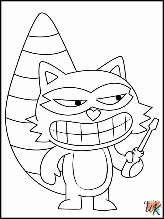 Happy Tree Friends coloring pages for adults easy