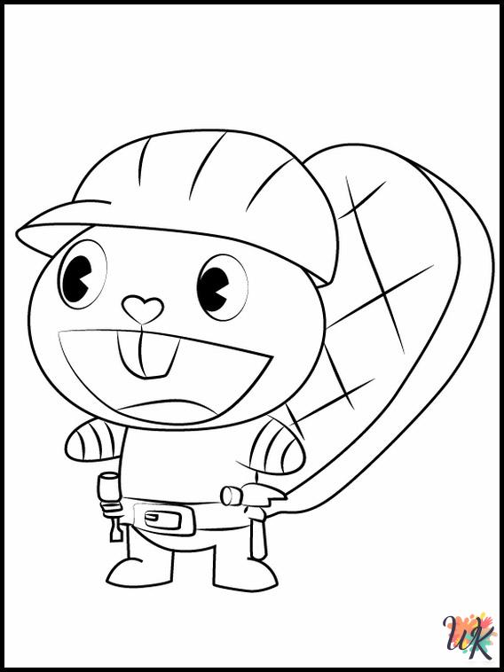 free adult Happy Tree Friends coloring pages