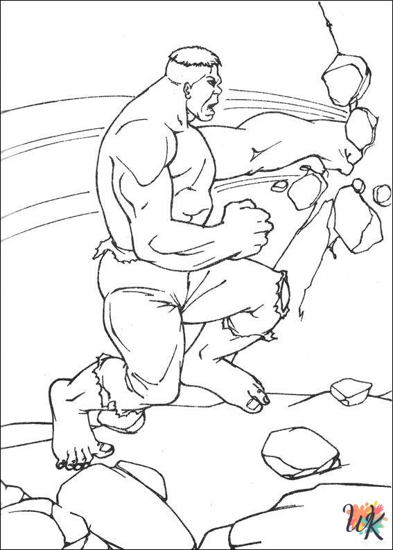 free full size printable Hulk coloring pages for adults pdf 1