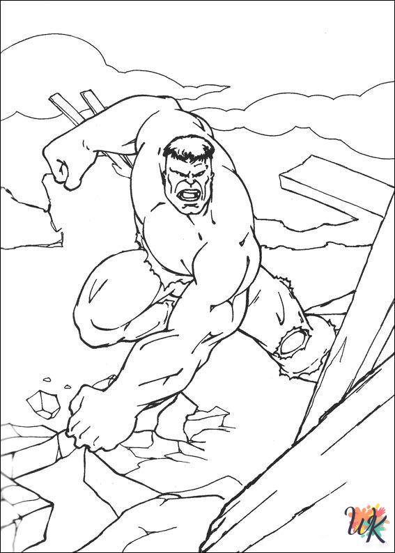 easy Hulk coloring pages