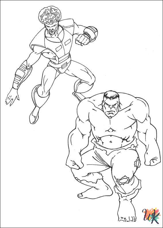 hard Hulk coloring pages 1
