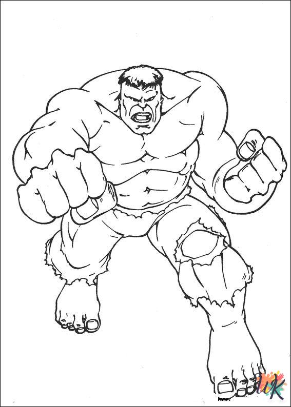 free printable Hulk coloring pages for adults