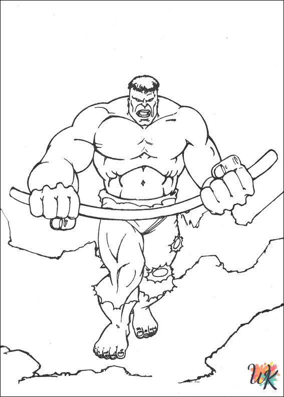 free Hulk coloring pages printable 1