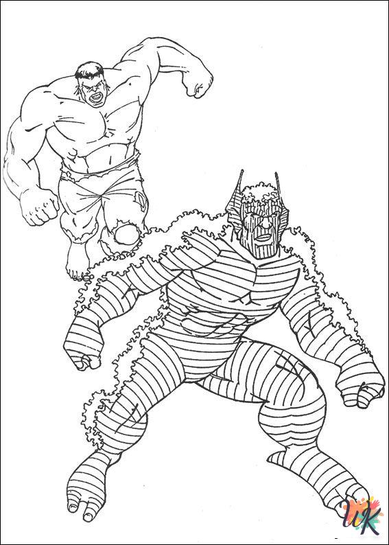 detailed Hulk coloring pages 1