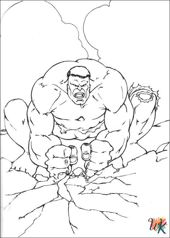 vintage Hulk coloring pages 1