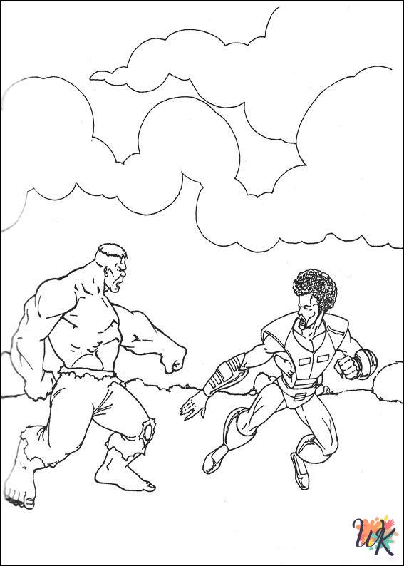 free printable Hulk coloring pages 4