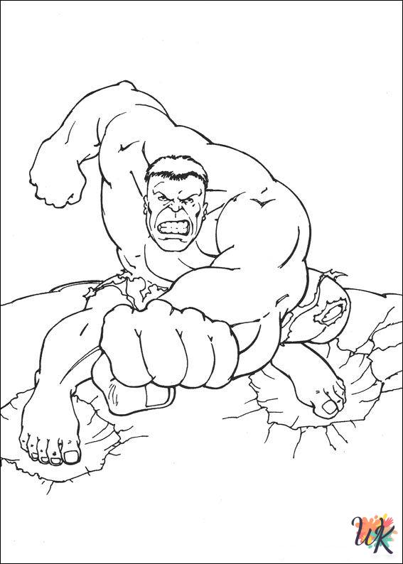 free full size printable Hulk coloring pages for adults pdf 1