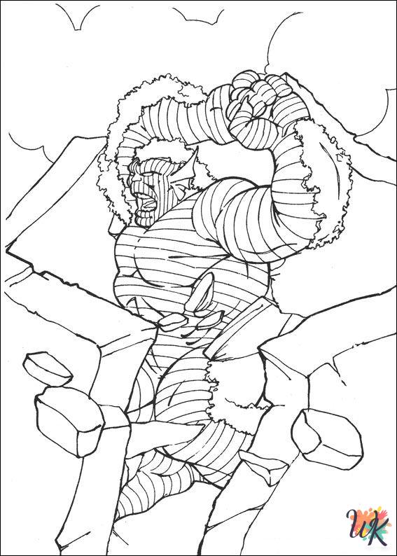 Hulk coloring pages easy