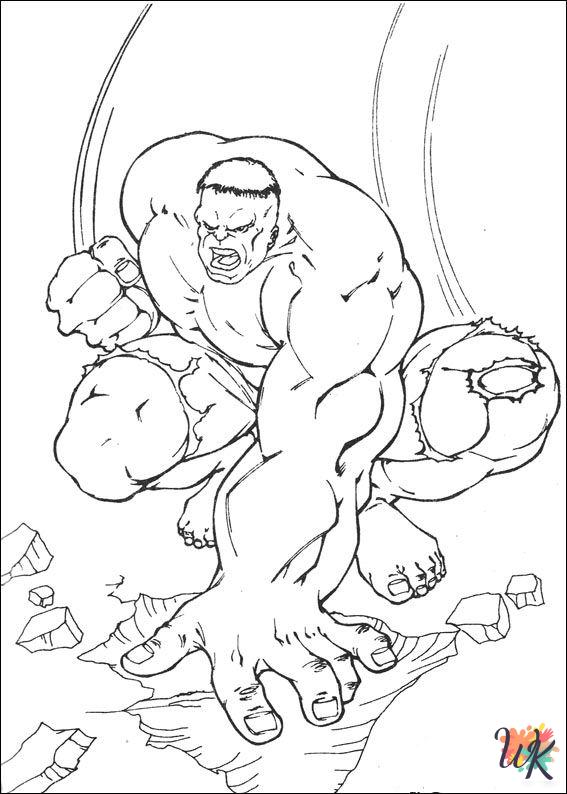 free printable Hulk coloring pages for adults