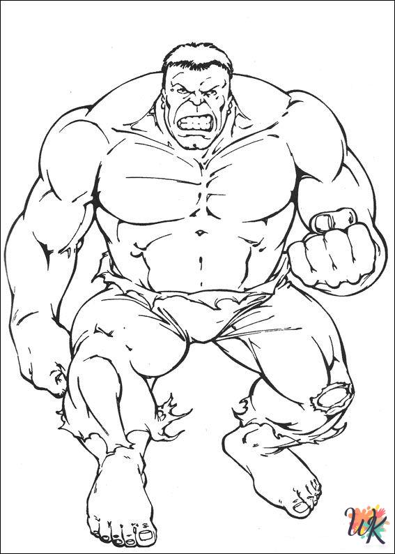 detailed Hulk coloring pages for adults 1