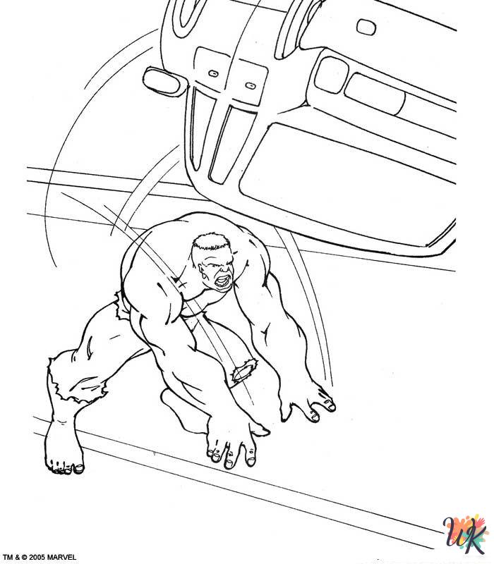 easy cute Hulk coloring pages