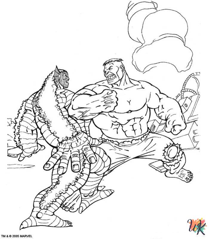 printable Hulk coloring pages for adults