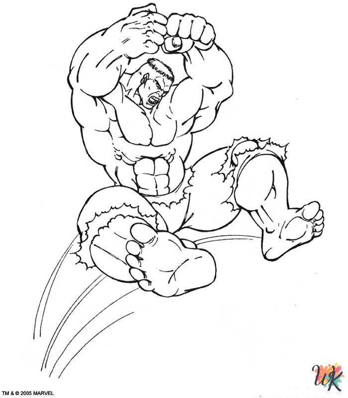 Hulk cards coloring pages
