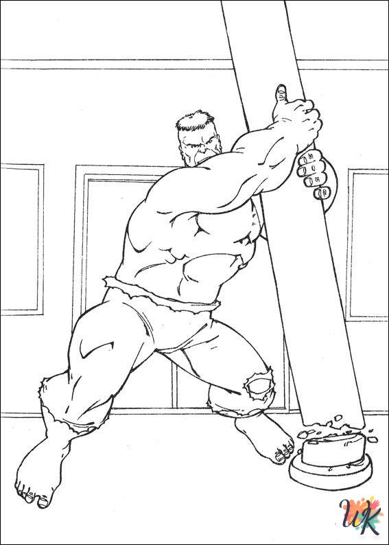 Hulk coloring pages for preschoolers