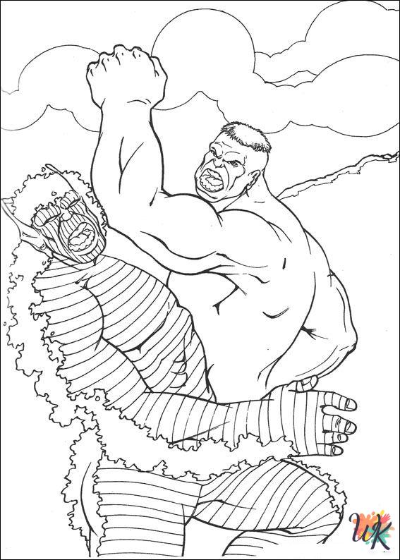 Hulk coloring pages for kids 1