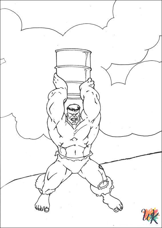 Hulk coloring book pages