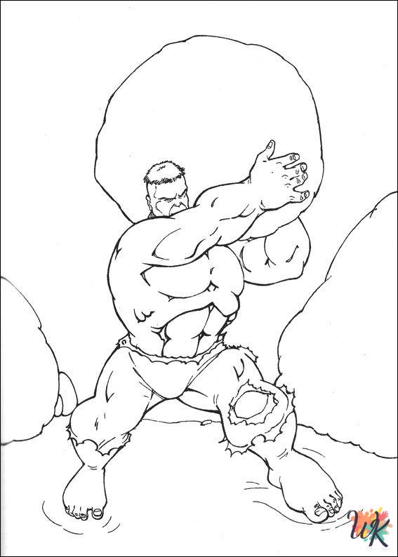 free printable Hulk coloring pages