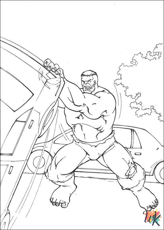 free Hulk coloring pages for adults